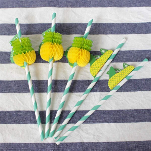 Pineapple Environmental Art Paper Straw - 图片 5